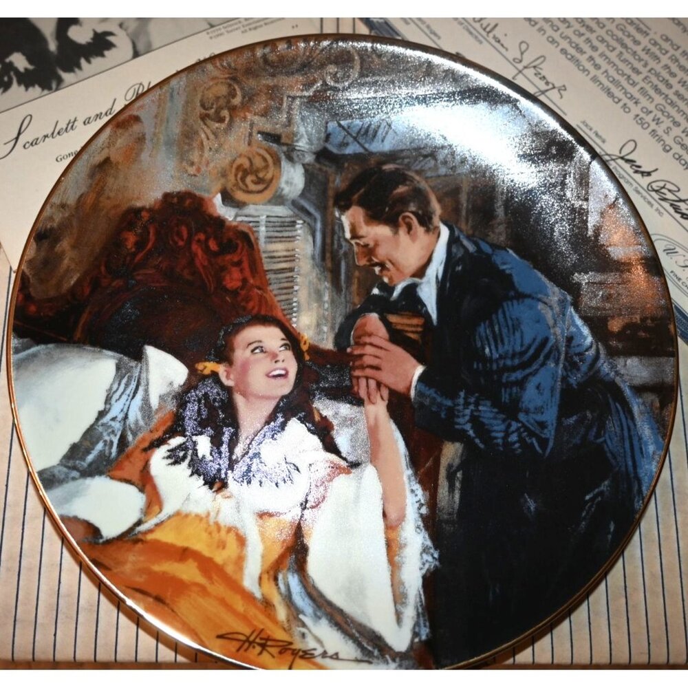 Gone With the Wind - "Scarlette and Rhett's Honeymoon" Collector Plate from the